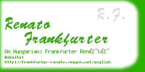 renato frankfurter business card